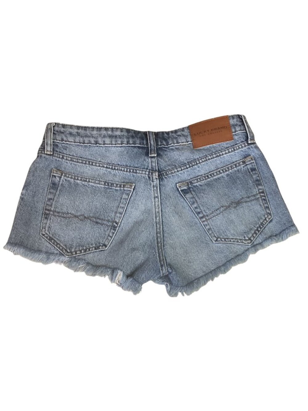 Lucky Brand Cut Off Distressed Denim Shorts. Size 0 25. Mid Rise Jean Jorts - Picture 2 of 13